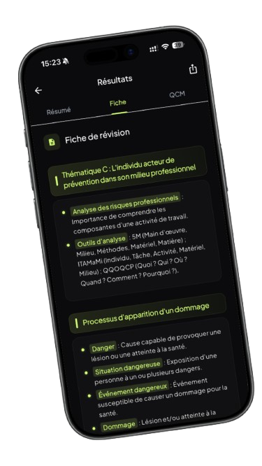 Aperçu de l'application Revizee